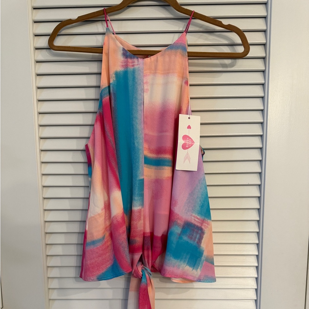 BuddyLove Candice Tie Front Tank Top Size Medium